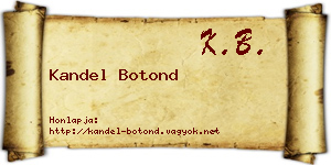Kandel Botond névjegykártya